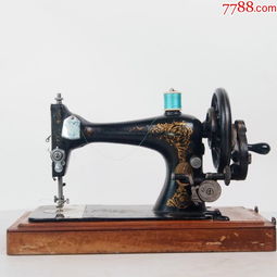 稀有18 2年英国工业风古董胜家singer手摇缝纫机带箱 古董影像器材收藏